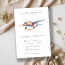 Search for blue and orange wedding rsvp cards Watercolor