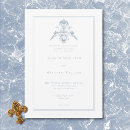 Search for classic formal wedding invitations Blue and white