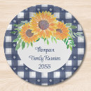 Search for blue gingham plates Sunflowers