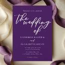 Search for royal purple wedding invitations Modern