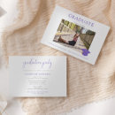 Search for purple and white graduation invitations Elegant