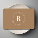 Search for brown monogram business cards Simple