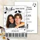 Search for musical save the dates Black and white