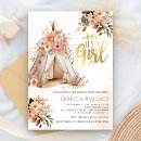 Search for teepee invitations Pink and gold