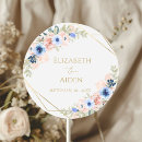 Search for blue and peach wedding stickers Elegant