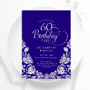 Search for silver purple 60th birthday invitations Elegant