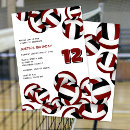Search for girls volleyball birthday invitations For kids