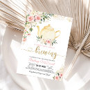 Search for tea shower invitations Watercolor flowers