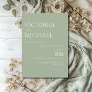 Search for sage wedding invitations Minimalistic