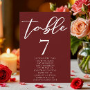 Search for burgundy table cards Simple
