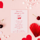 Search for cherry invitations Red and pink