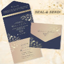 Search for rose gold and navy blue invitations Classic