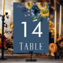 Search for sunflower numbers table cards Watercolor floral