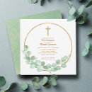 Search for girl boy first communion invitations Eucalyptus