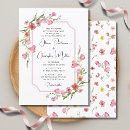 Search for romantic floral wedding invitations Boho