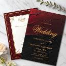 Search for red black gold wedding invitations Modern
