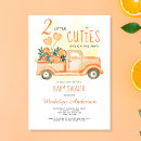 Search for two little cuties baby shower invitations Botanical