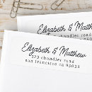 Search for modern bride return address labels Black and white