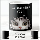 Search for peeking cat mugs Black