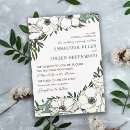 Search for anemone flower wedding invitations White anemones
