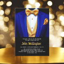 Search for blue and gold 60th birthday invitations For him