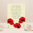 Search for red poppies wedding invitations Marriage