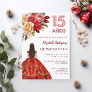 Search for white dress quinceanera invitations Gold
