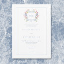 Search for pastel blue wedding invitations Botanical