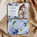 Search for hydrangea wedding save the dates Blue