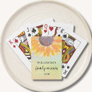 Search for yellow sunflowers playing cards Watercolor