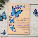 Search for blue butterfly wedding invitations Watercolor floral