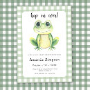 Search for frog baby shower invitations Green