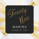 Search for elegant black gold birthday party stickers Typography script