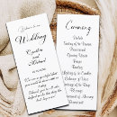 Search for unique wedding programmes Vintage classic casual elegance