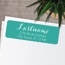Search for aqua return address labels Basic