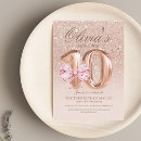 Search for girls 10th birthday invitations Pink