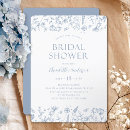 Search for botanical bridal invite invitations Dusty blue