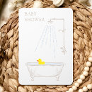 Search for duck baby shower invitations Hand drawn