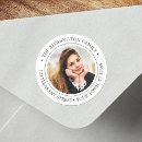 Search for graduation photo return address labels Black and white