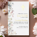 Search for foil christening invitations Greenery