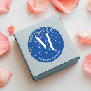 Search for blue name stickers Elegant script
