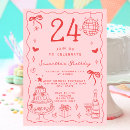 Search for 24th birthday invitations For her