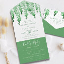 Search for green watercolor wedding invitations Unique