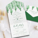 Search for unique emerald green wedding invitations Modern