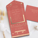 Search for gold and coral wedding invitations Elegant