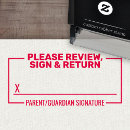 Search for please sign and return rubber stamps Back to school