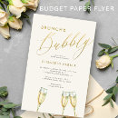Search for modern brunch and bubbly invitations Calligraphy script