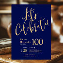 Search for 100th celebration birthday invitations Modern