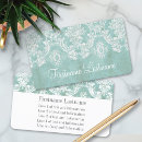 Search for damask script business cards Feminine