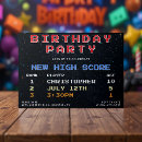 Search for retro video game invitations Arcade